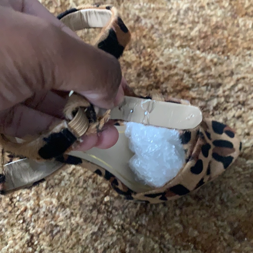 Platform Leopard Print High Heel - image 5